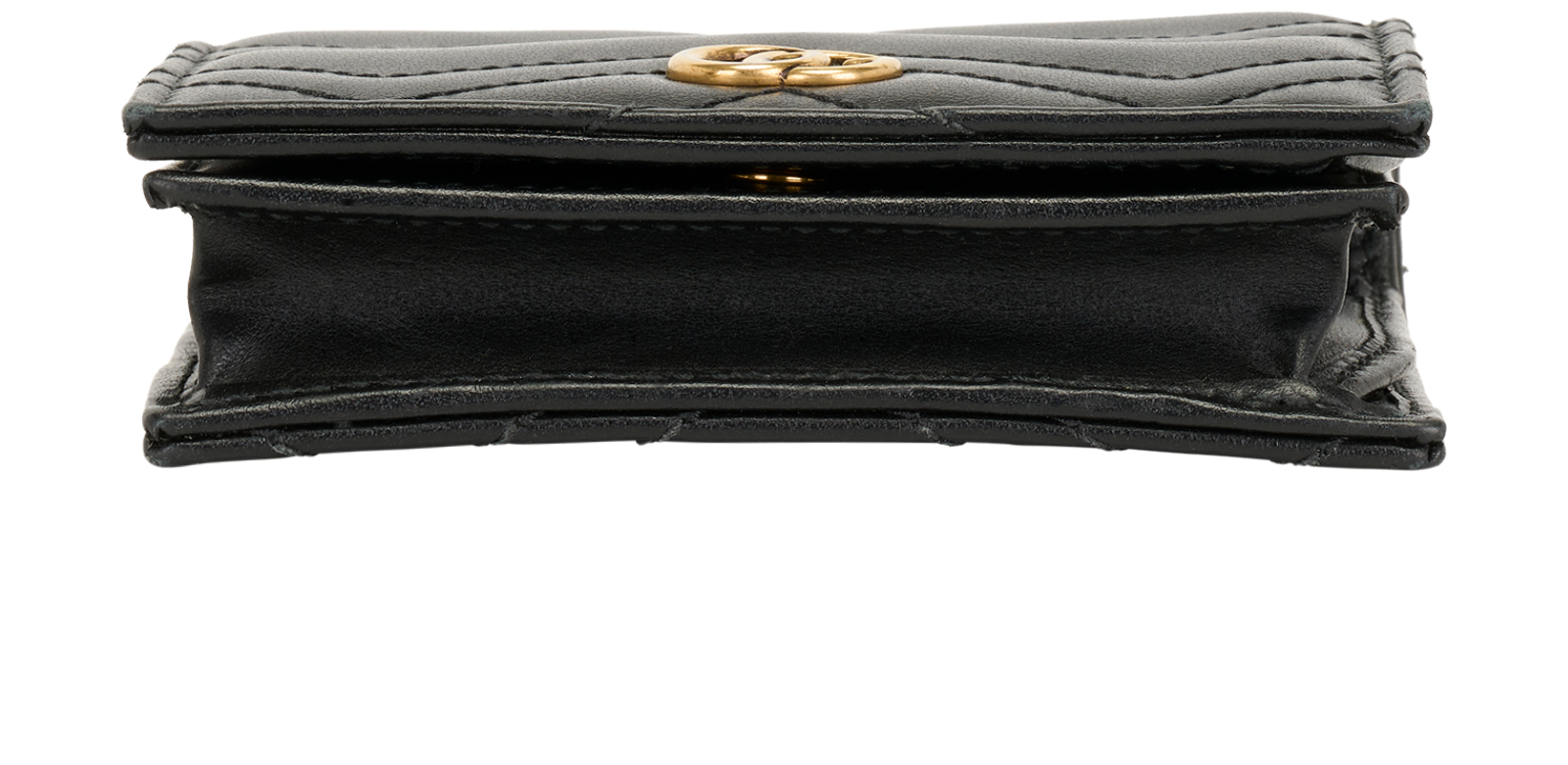 Gucci GG Marmont Card Case Wallet, &pound;180, Accessories, Black, Leather, Top view